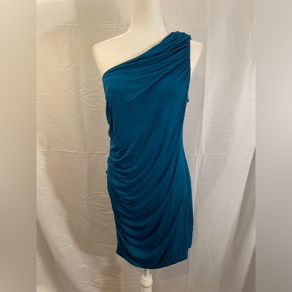 A New Day One Shoulder Dress Size XL Teal - Picture 1 of 9